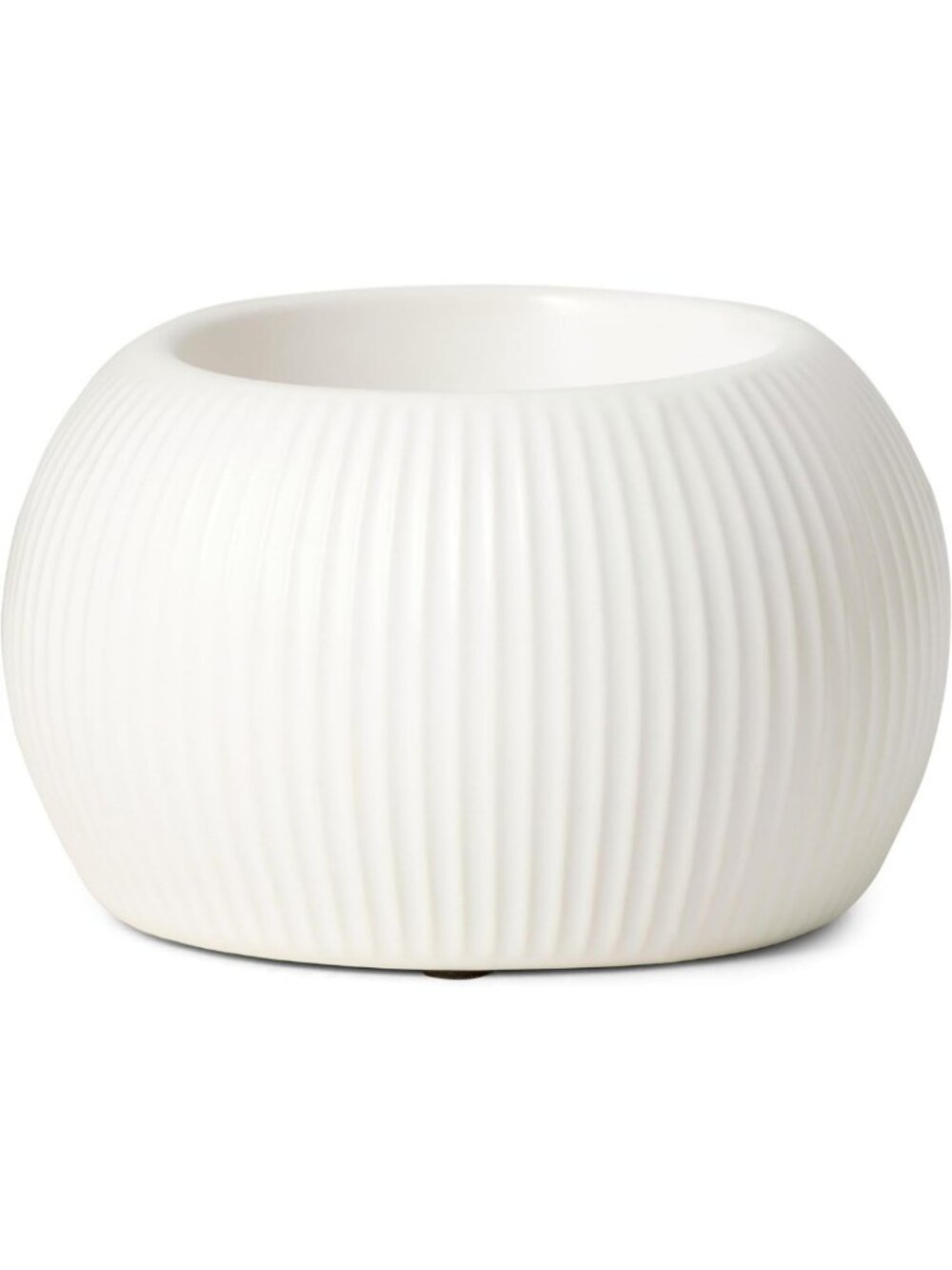 Elegant White Fluted Electric Wax Warmer | Ceramic Home Decor for Melts